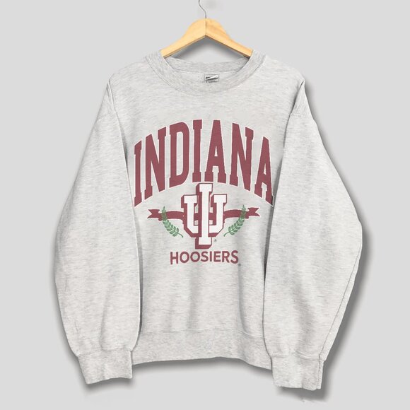 Vintage 90s Indiana Hoosiers Crewneck Sweatshirt, Indiana University Shirt Tee - Picture 1 of 2